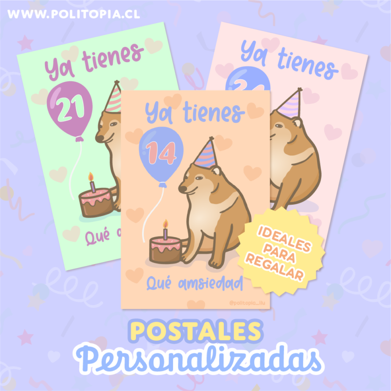 Postal de Felicidades Cheems🎂🎈