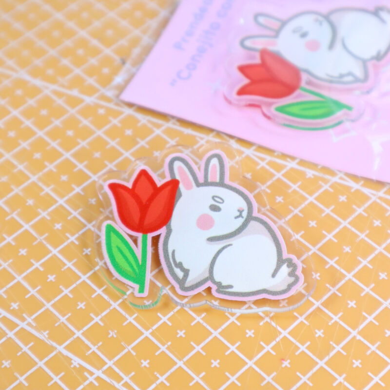 Prendedor Conejito flor 🐇🌷