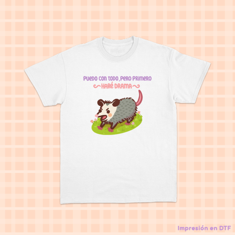 Polera Zarigüeya Blanca 🐾