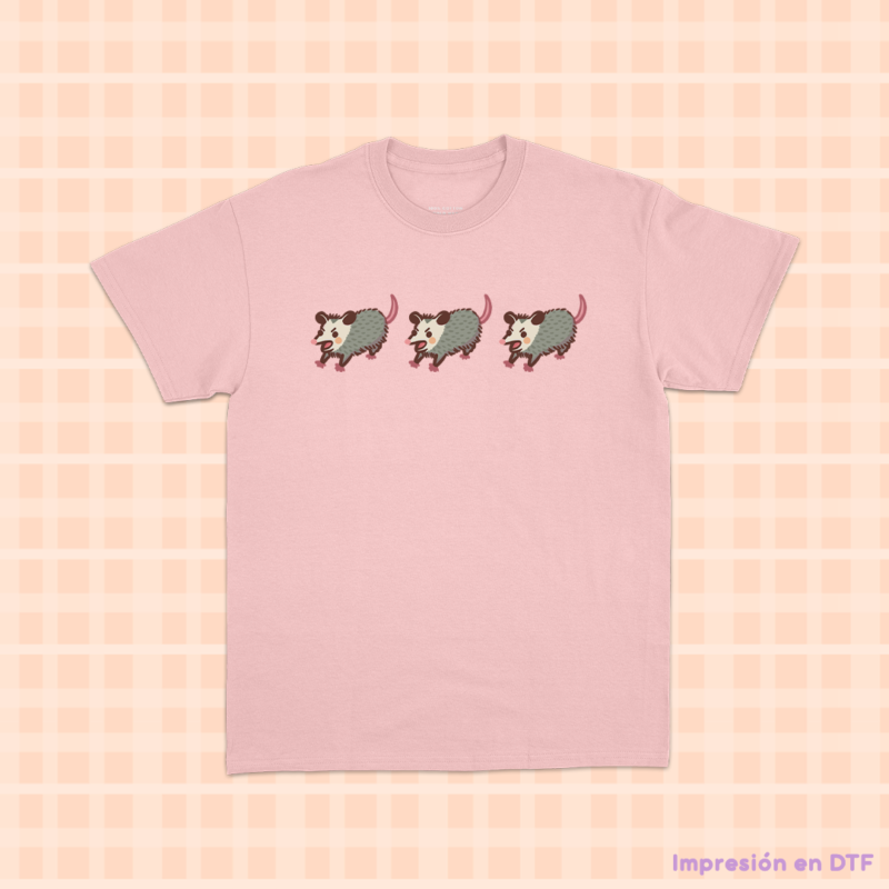 Polera Zarigüeyas Rosada 🐾