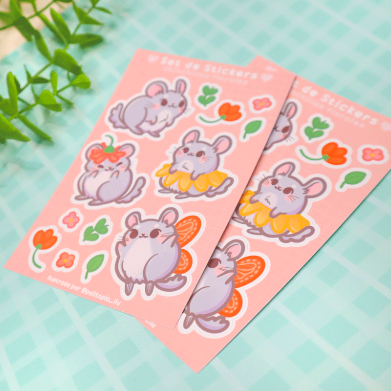 Set Sticker Chinchillas 🌸