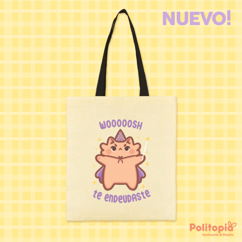 Totebag Wooosh gatito mago