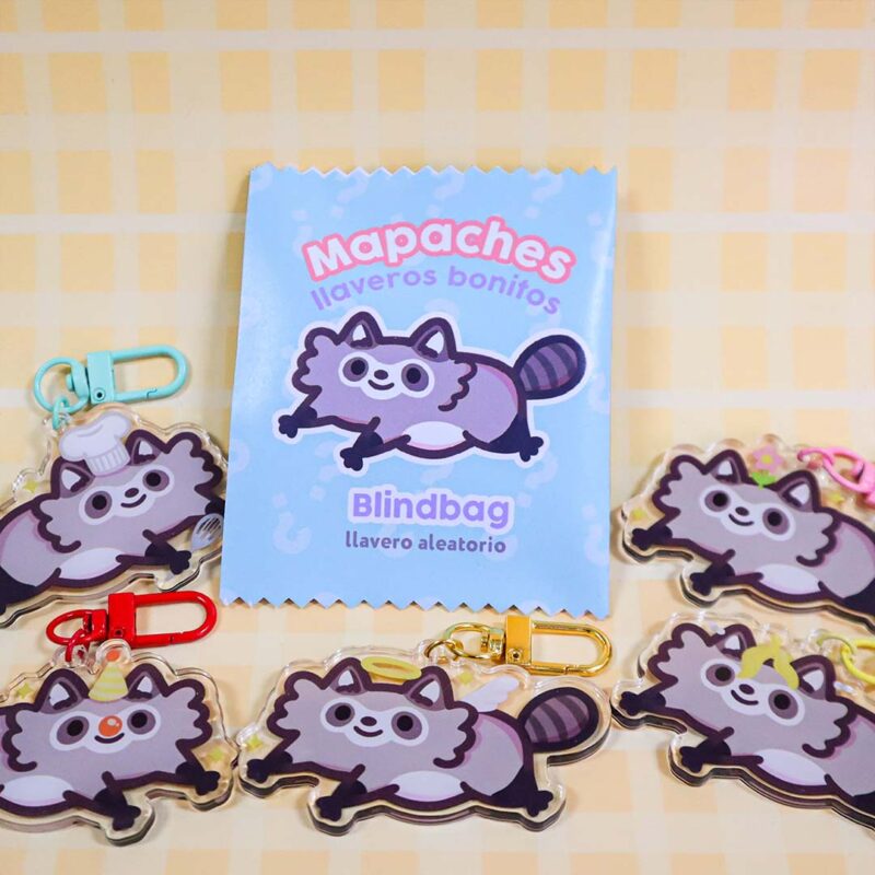 Llaveros Sorpresa Mapaches 🦝🎁