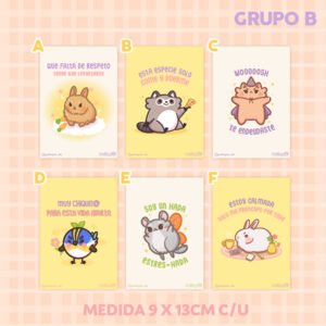 Postal decorativa ilustrada Grupo B