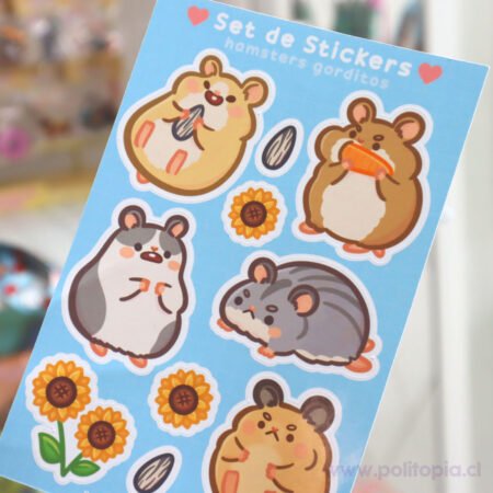 Set Sticker Hamsters gorditos