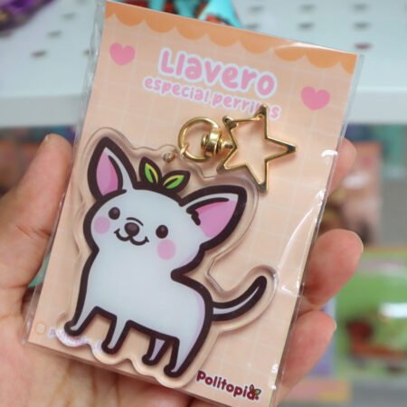 Llavero perrito Chihuahua blanco