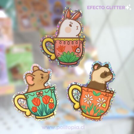 Vinilo Glitter fiesta del té